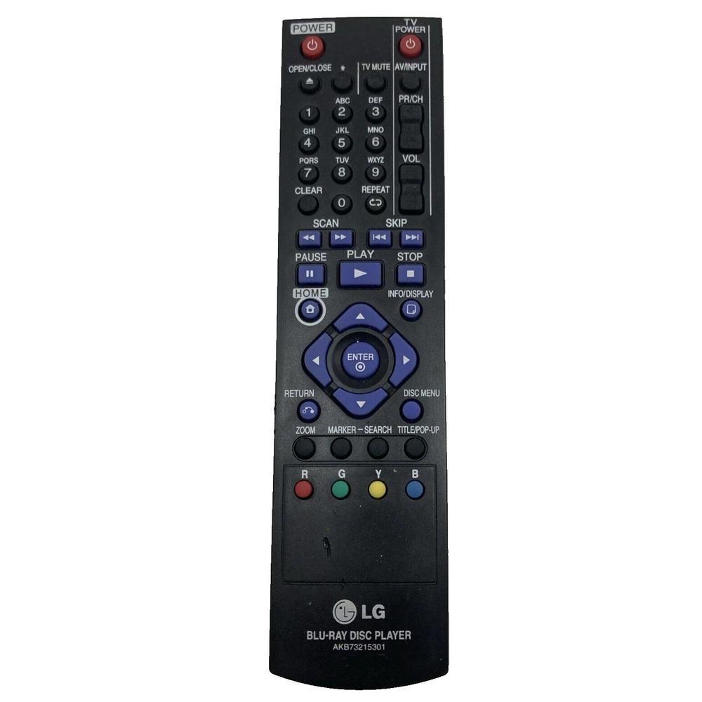Genuine LG AKB73896401 Blu-ray Disc‎ DVD Player Remote Control Working